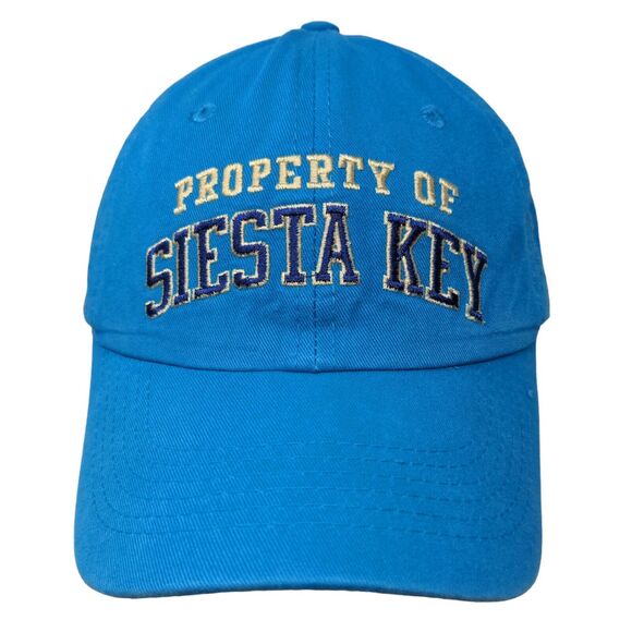 Unbranded Men's Strapback Hat Blue Adjustable Embroidered Siesta Key Logo - Picture 1 of 7